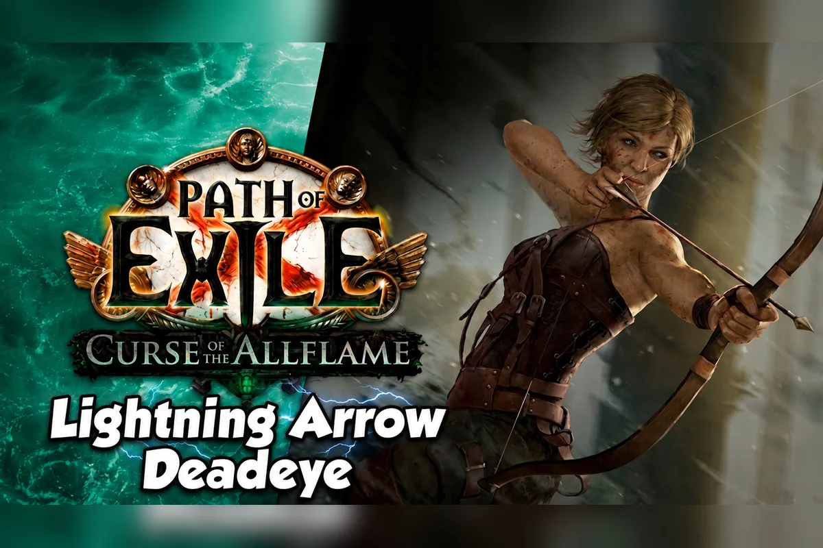 Crit Lightning Arrow Deadeye Build - Curse of the Allflame Softcore POE 3.29
