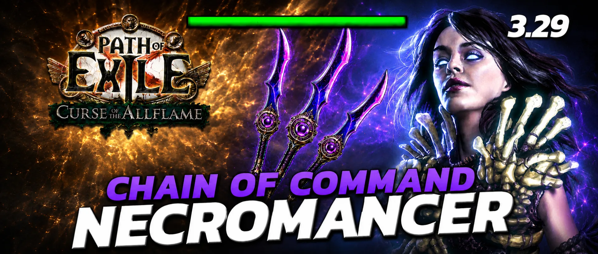 Chains of the Command Necromancer Build - Curse of the Allflame Softcore POE 3.29 1