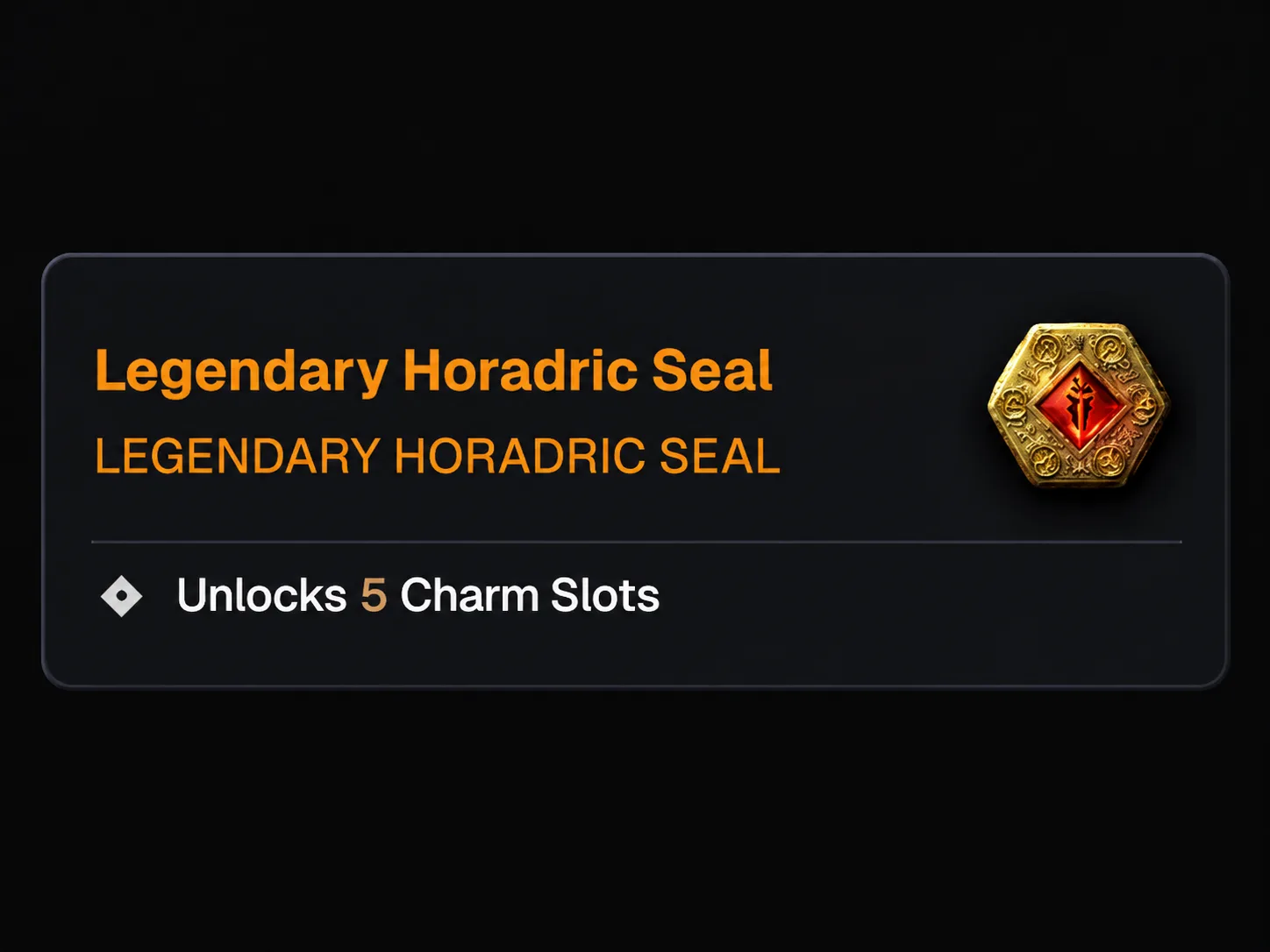 Horadric Seal 5 Slots - Diablo 4 S15