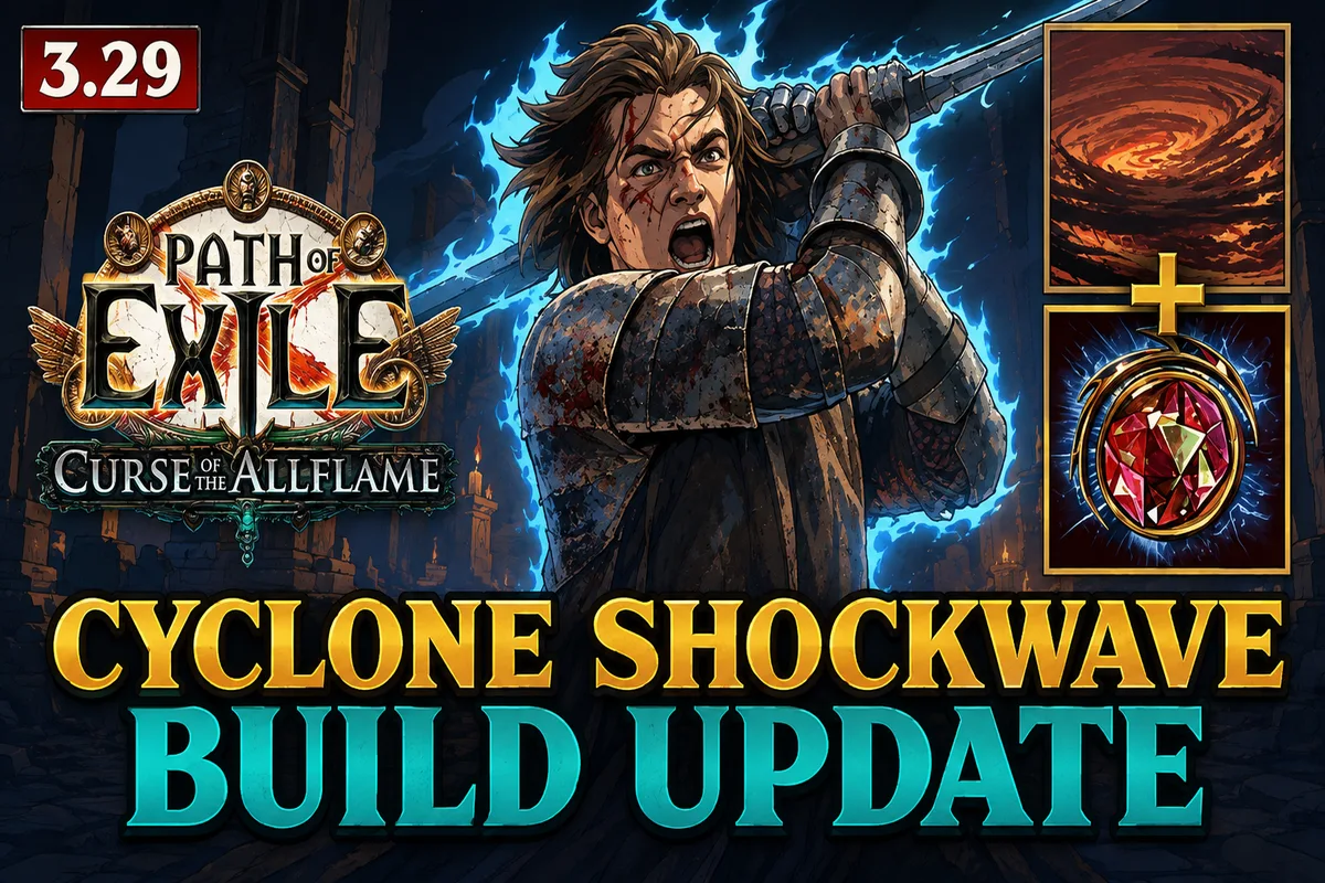 Shockwave CYCLONE Slayer Build - Curse of the Allflame Softcore POE 3.29