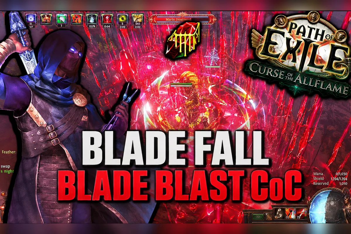 Cast on Critical Blade Fall Blade Blast Assassin Endgame Build - Curse of the Allflame Softcore