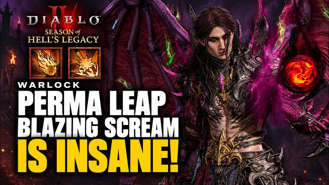 Blazing Scream Warlock Endgame Leap T12+ Build - Diablo 4 1