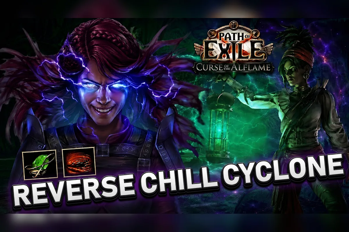 Reverse Chill Cyclone Elementalist Build - Curse of the Allflame Softcore POE 3.29
